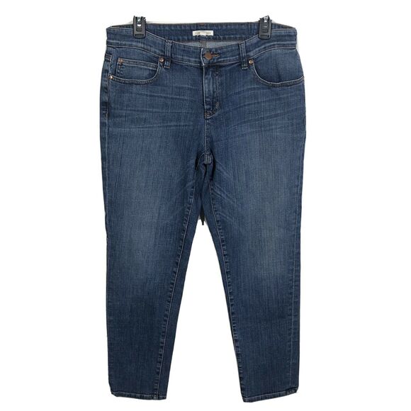Eileen Fisher High Rise Straight Ankle Jeans - Picture 1 of 5